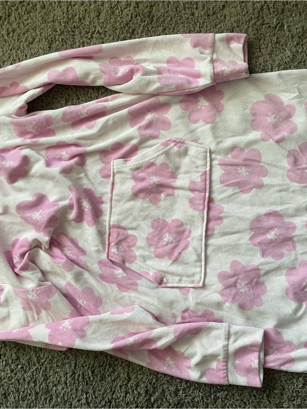 Pink Floral Pocket Lounge nightgown